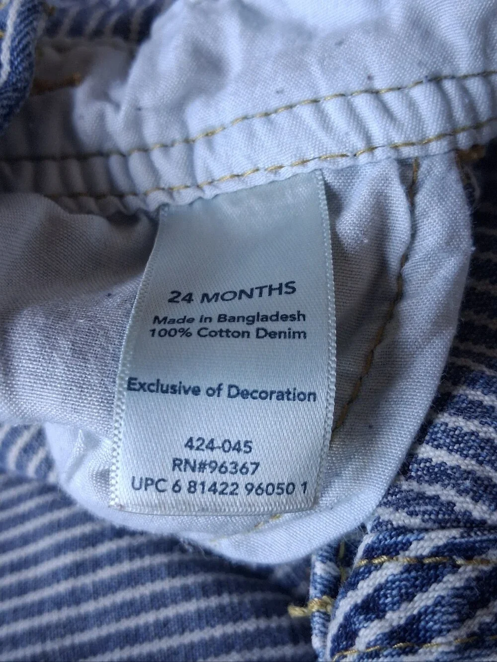 Vintage Osh Kosh B'gosh Vestbak Railroad Stripe Denim Overalls